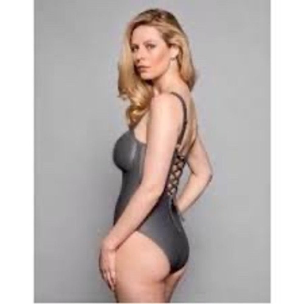 TA3 Lifty Swimsuit XL Short B/C Pewter‎ Gray Corset Back One Piece NWT Snatched